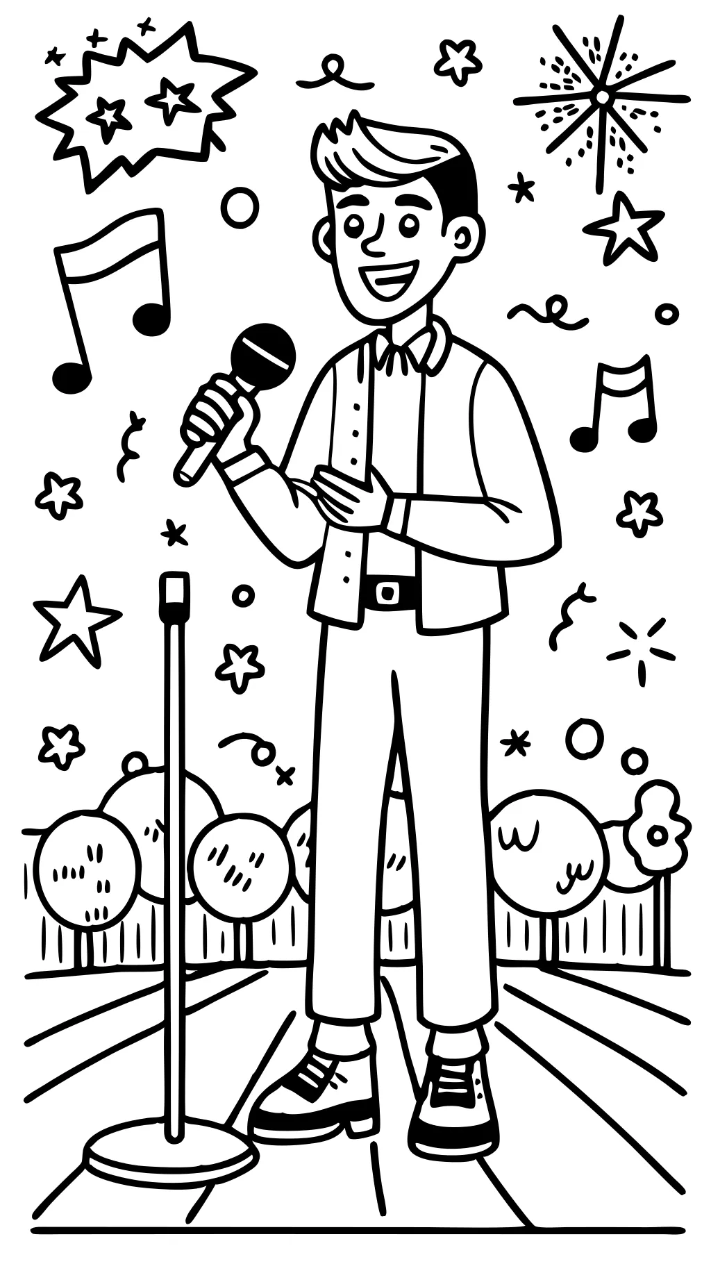 speaker man coloring page